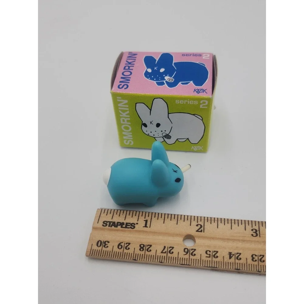 Kidrobot SMORKIN'‎ LABBIT Series 2 LIGHT BLUE Mini Vinyl Figure 1.5